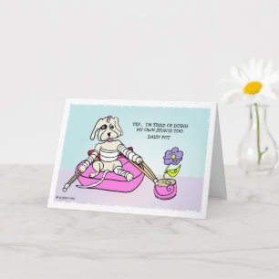 Carte Faire mes propres cascades Dog Cartoon Get Well Ca