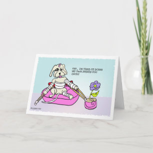 Carte Faire mes propres cascades Dog Cartoon Get Well Ca