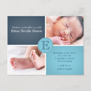 carte faire-part baby BOY