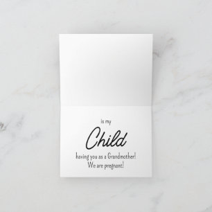 Carte Faire-part bébé et grossesse à grand-mère