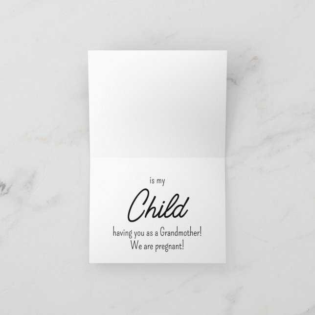 Carte Faire-part bébé et grossesse à grand-mère (Intérieur)