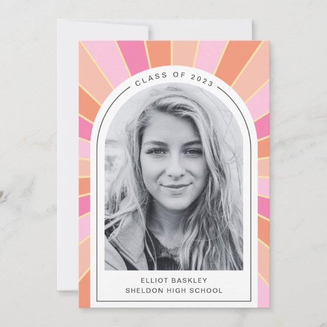 Carte Faire-part de diplôme | Girl Grad Card (Devant)