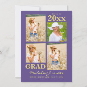 Carte Faire-part de graduation photographique ultr