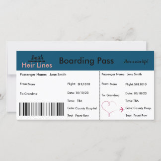 Carte Faire-part de grossesse Voyage Thème