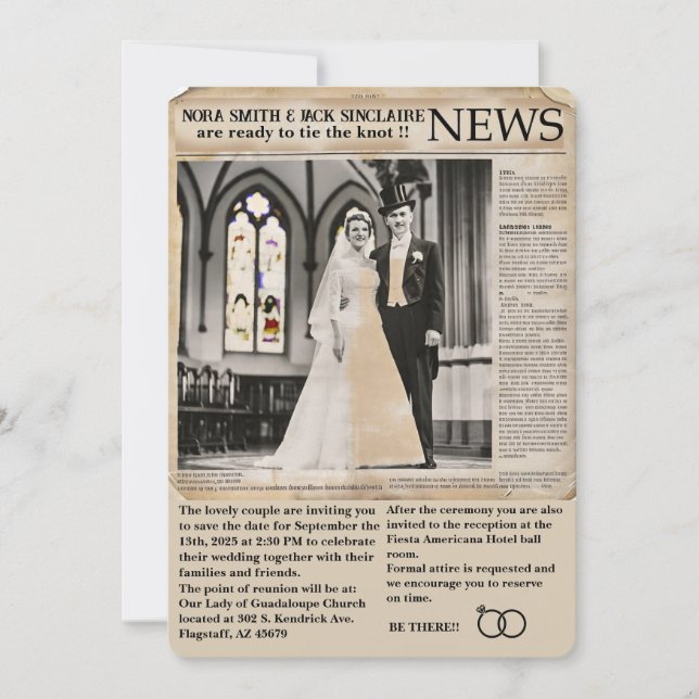 " CARTE FAIRE-PART DE MARIAGE " (Devant)