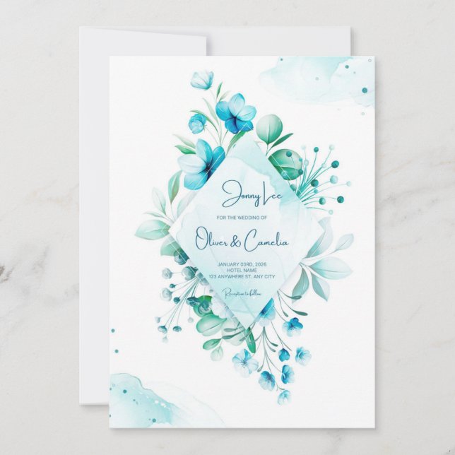 carte faire-part de mariage (Devant)