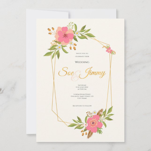 carte faire-part de mariage (Devant)