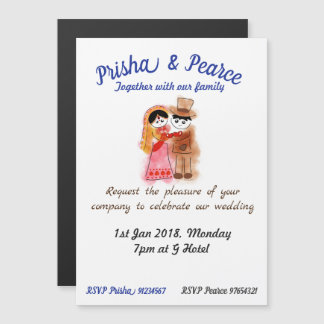 Carte faire-part de mariage à fusion magnétique