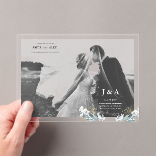 Carte Faire-part de mariage acrylique Flickermuse