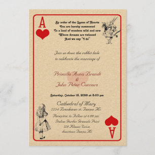 Carte faire-part de mariage "Alice au pays des mer
