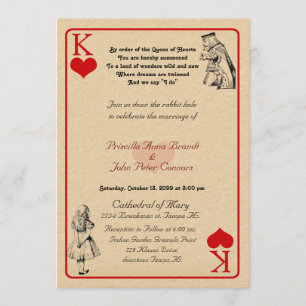 Carte faire-part de mariage "Alice au pays des mer
