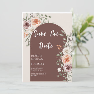 Carte Faire-part de mariage Boho Floral Fête