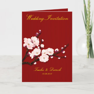 Carte faire-part de mariage chinoise conçue par Ka