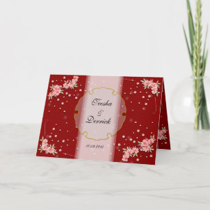 Carte faire-part de mariage chinoise design asiati