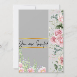 carte faire-part de mariage fleurie