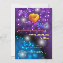 Carte Faire-part de mariage Galaxy