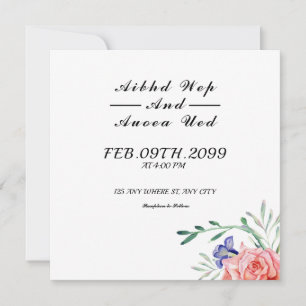 Carte Faire-part de mariage moderne