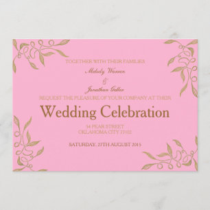 Carte Faire-part de mariage Ornement d'or