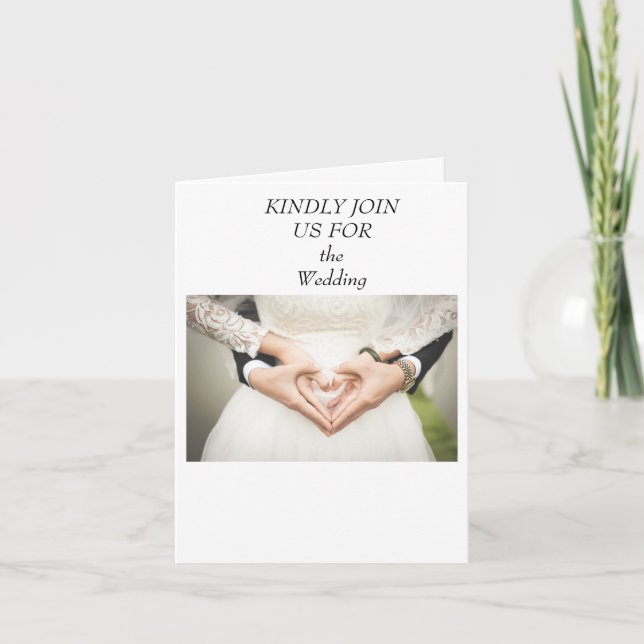 Carte Faire-part de mariage personnalisée élégante (Devant)