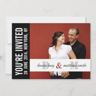 Carte Faire-part de mariage photo moderne| Monogra