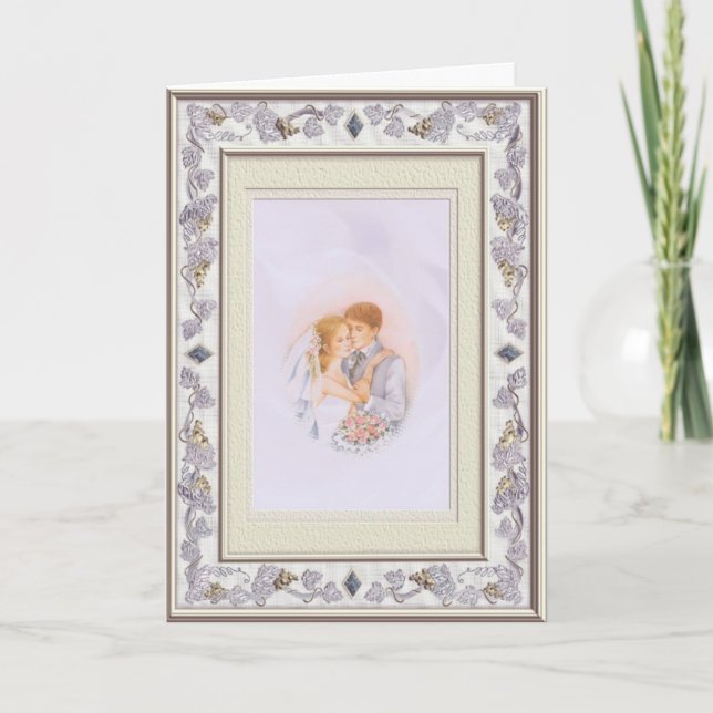 Carte Faire-part de mariage précieuse (Devant)