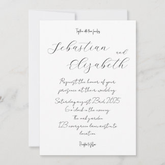 Carte Faire-part de mariage simple