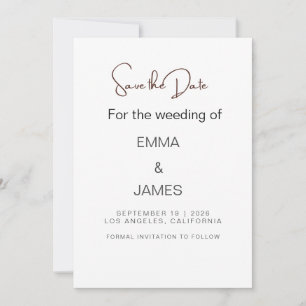 Carte Faire-part de mariage simple personnalisée