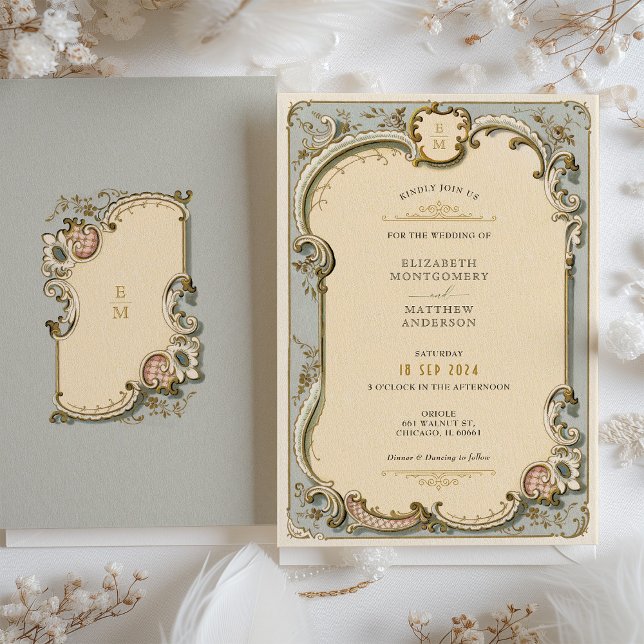 Carte Faire-part de mariage Victorian Elegance (Créateur téléchargé)