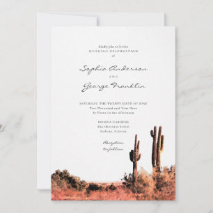 Carte Faire-part de mariage Watercolor Desert