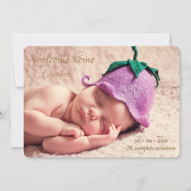 Carte faire-part de naissance (Devant)