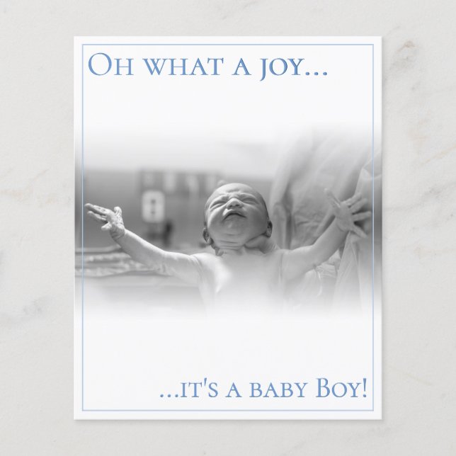 Carte faire-part de naissance avec bébé (Devant)