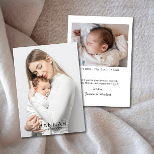 Carte Faire-part de naissance de statistiques pour