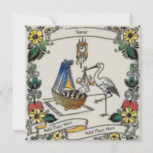 Carte faire-part de naissance, personnalisation, a