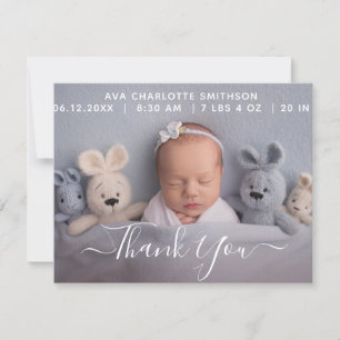 Carte Faire-part de naissance personnalisée Merci