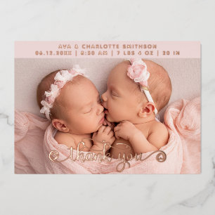 Carte Faire-part de naissance personnalisée Merci