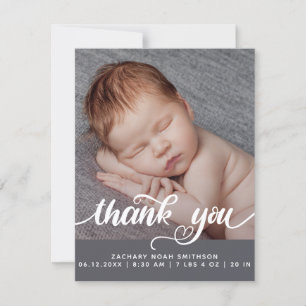 Carte Faire-part de naissance personnalisée Merci