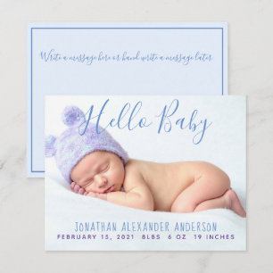 Carte Faire-part de naissance photo bébé moderne