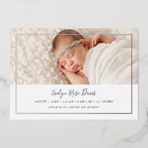 Carte Faire-part de naissance Shimmer 3 Photo Real