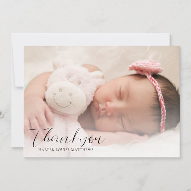 Carte Faire-part Merci Baby shower photo (Devant)