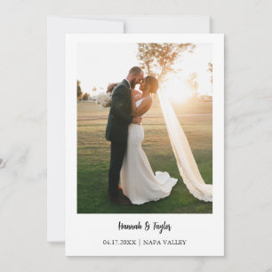 Carte Faire-part photo Elopement