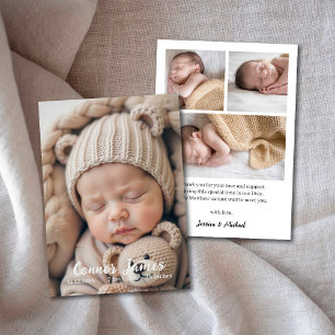 Carte Faire-part photo pour bébé Scrpty nouveau-né