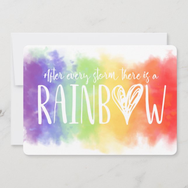 Carte Faire-part Rainbow Baby Pregnancy (Devant)