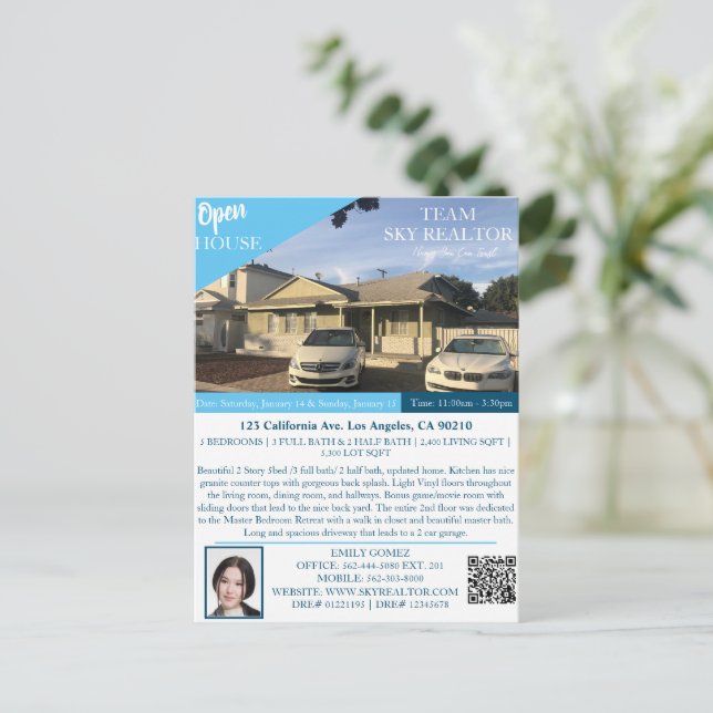 Carte Faire-part Realtor Open House (Debout devant)