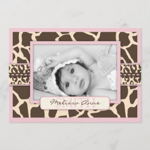 Carte Faire-part Safari Girl