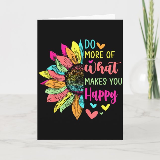 Carte Faire plus de ce qui vous rend heureux Citations p (Devant)
