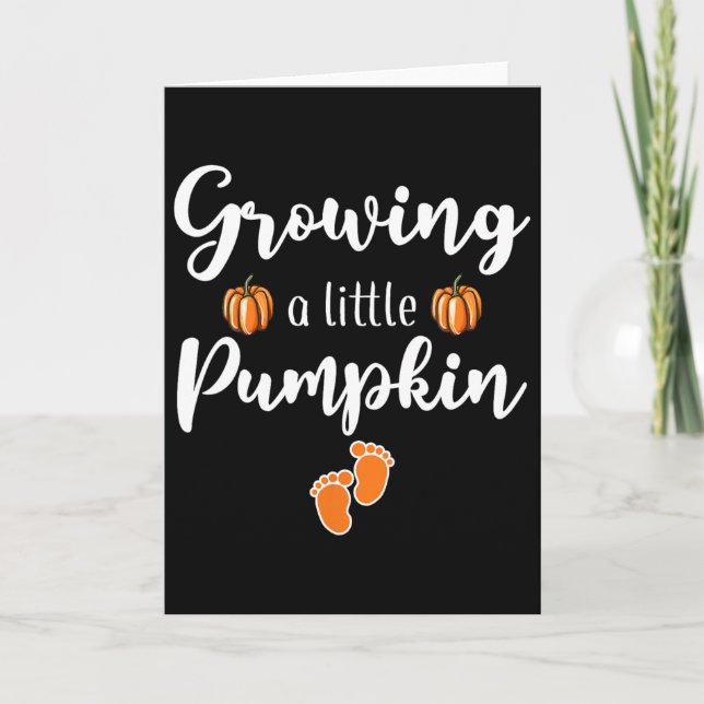 Carte Faire Pousser Un Petit Citrouille Thanksgiving Gro (Devant)