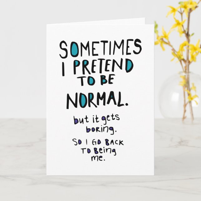 Carte Faire semblant d'être normal (Fleur jaune)