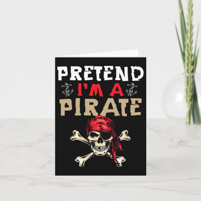 Carte Faire semblant d'être un pirate - Drôle Pirate Hal (Devant)