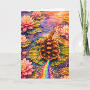 Carte Faire un arc-en-ciel et suivre votre bonheur tortu