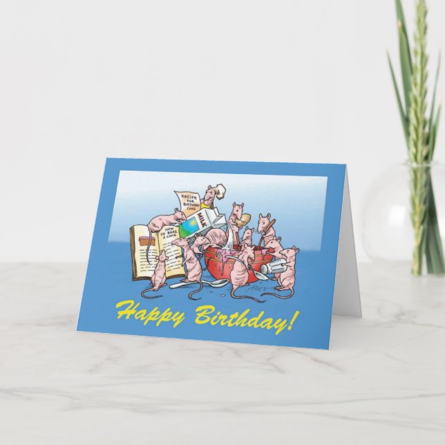 Carte Faire un gâteau d'anniversaire ! (Devant)